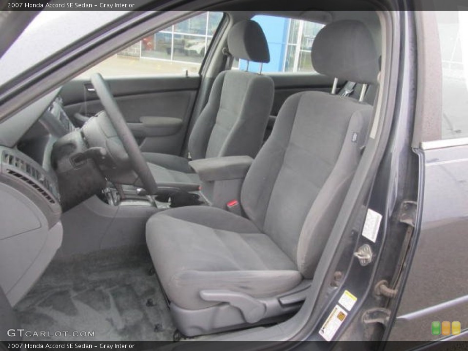 Gray Interior Front Seat for the 2007 Honda Accord SE Sedan #77682042