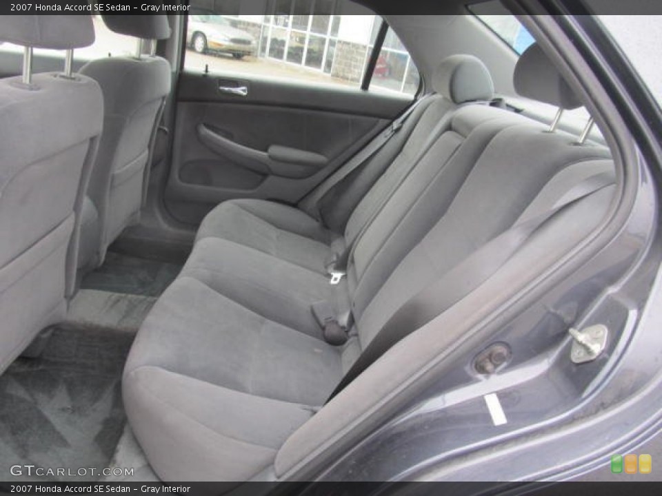 Gray Interior Rear Seat for the 2007 Honda Accord SE Sedan #77682060