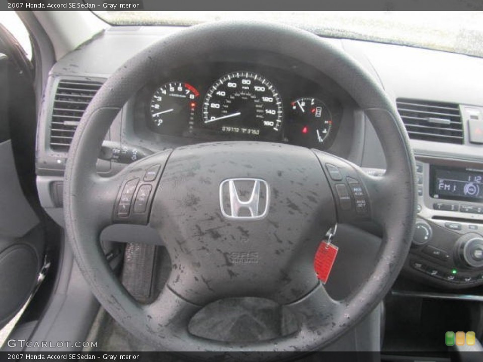Gray Interior Steering Wheel for the 2007 Honda Accord SE Sedan #77682101