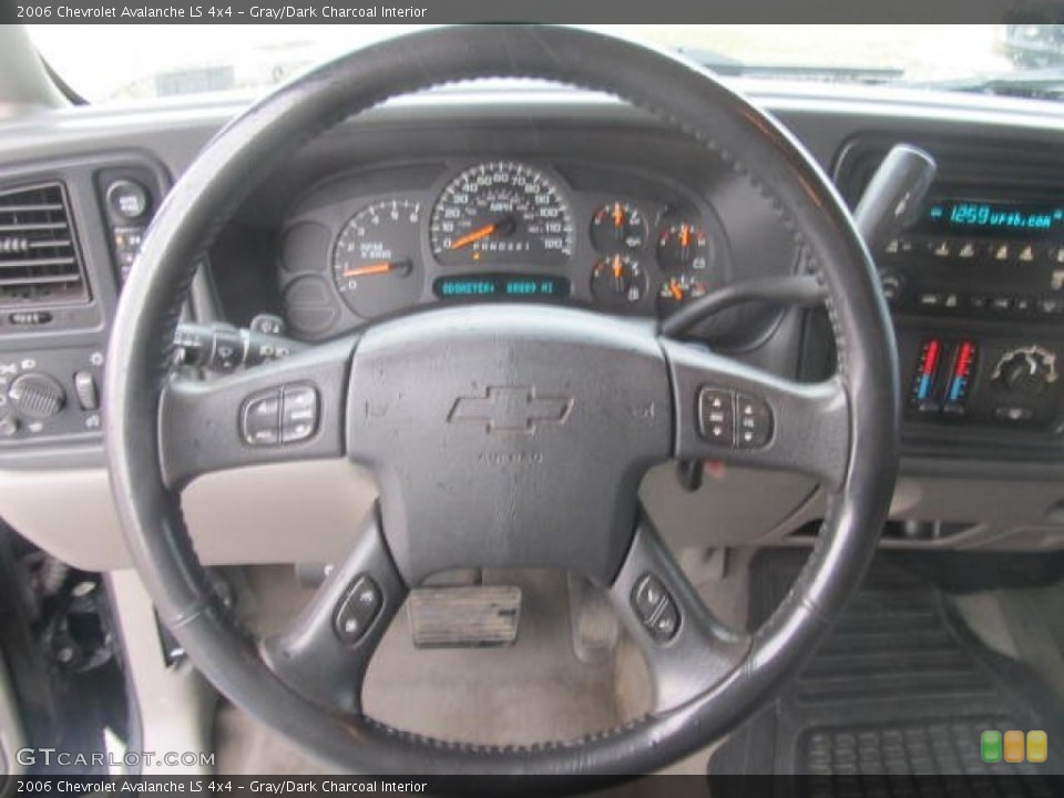 Gray/Dark Charcoal Interior Steering Wheel for the 2006 Chevrolet Avalanche LS 4x4 #77682528