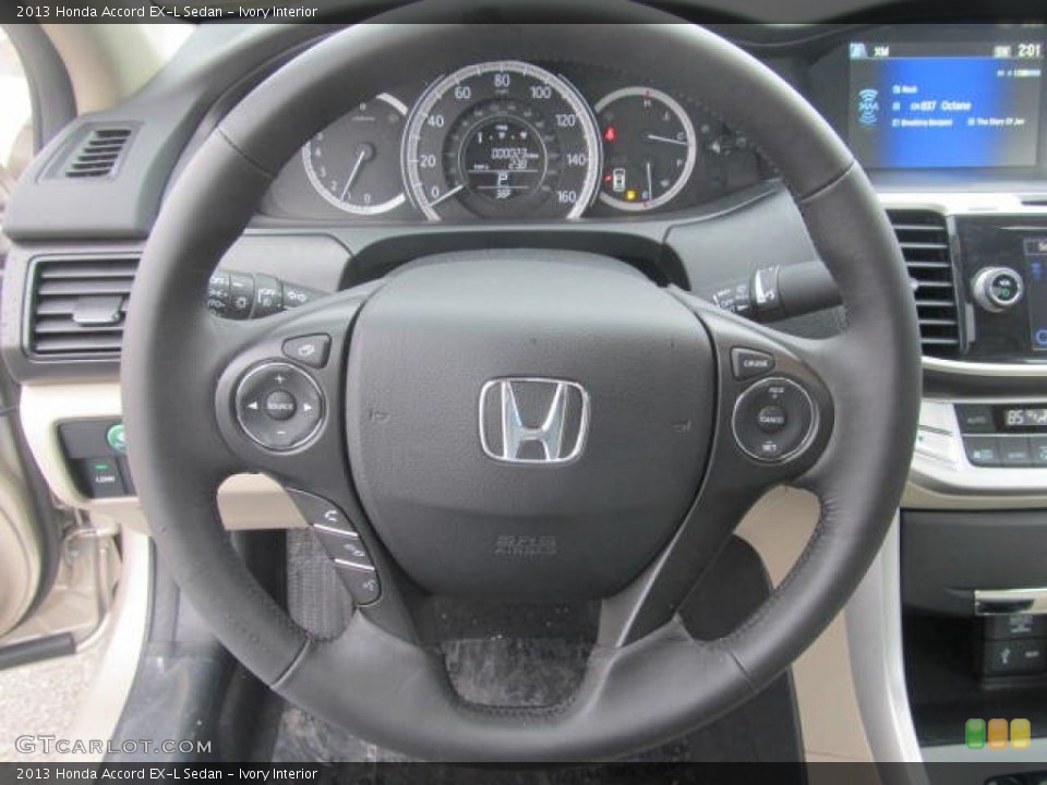 Ivory Interior Steering Wheel for the 2013 Honda Accord EX-L Sedan #77683382