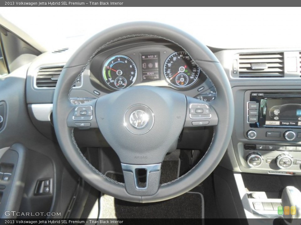 Titan Black Interior Steering Wheel for the 2013 Volkswagen Jetta Hybrid SEL Premium #77684037