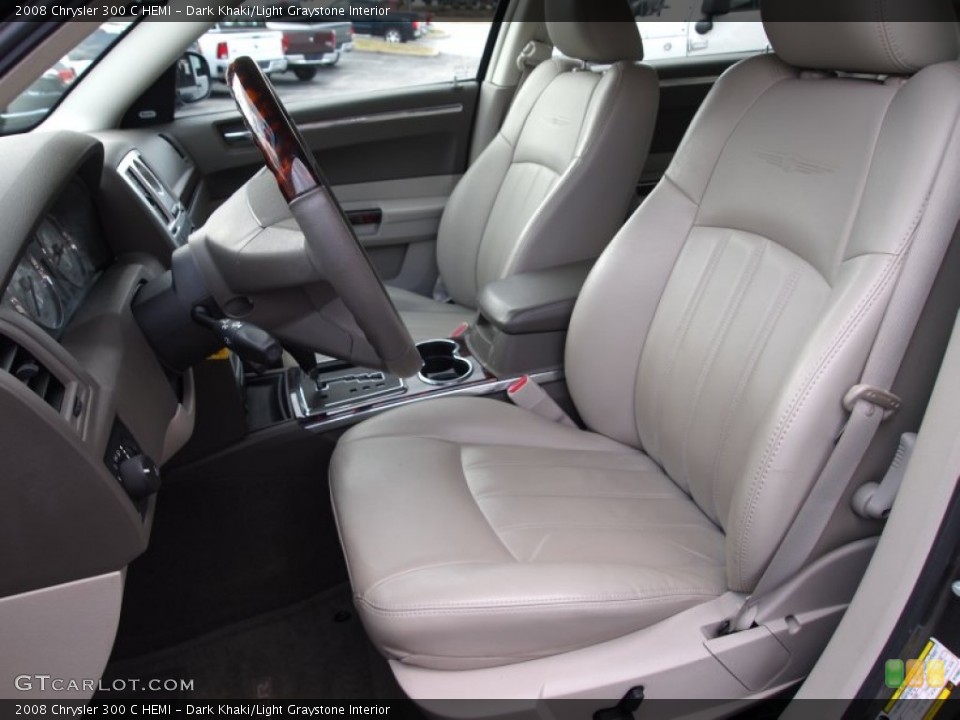 Dark Khaki/Light Graystone Interior Front Seat for the 2008 Chrysler 300 C HEMI #77684169