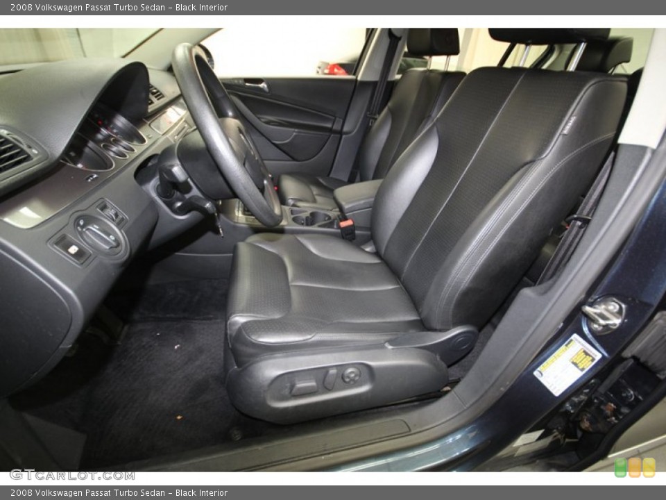 Black Interior Front Seat for the 2008 Volkswagen Passat Turbo Sedan #77684205