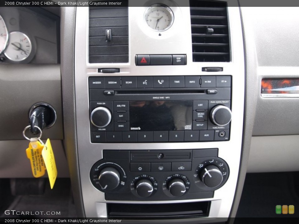 Dark Khaki/Light Graystone Interior Controls for the 2008 Chrysler 300 C HEMI #77684392