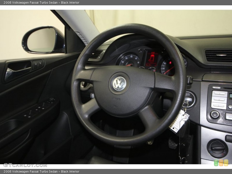 Black Interior Steering Wheel for the 2008 Volkswagen Passat Turbo Sedan #77684697