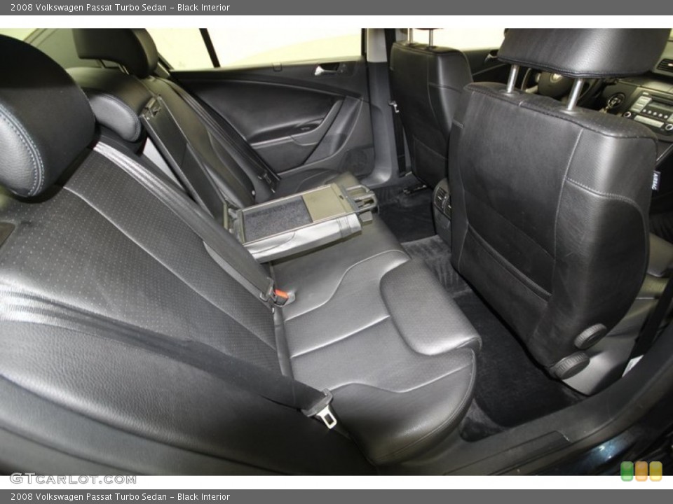 Black Interior Rear Seat for the 2008 Volkswagen Passat Turbo Sedan #77684775