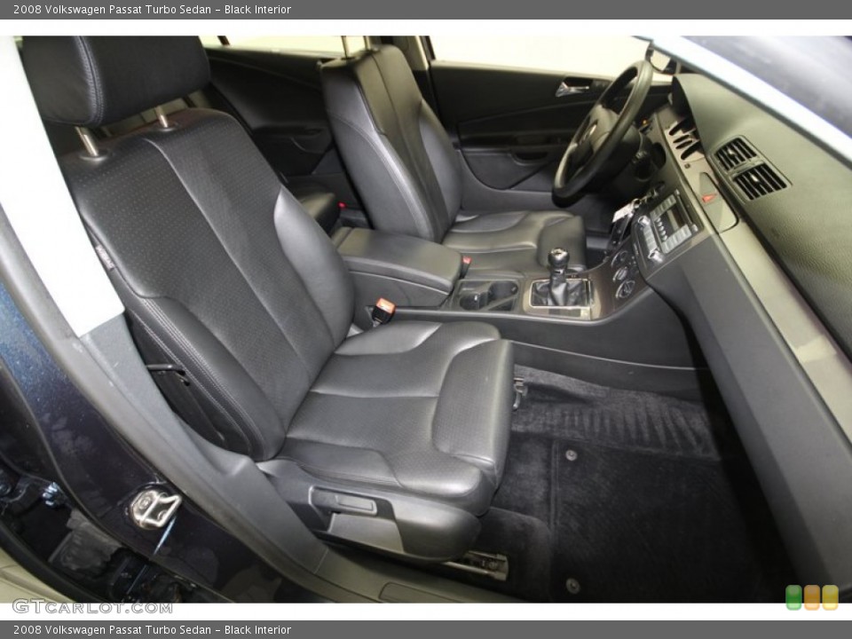 Black Interior Front Seat for the 2008 Volkswagen Passat Turbo Sedan #77684884