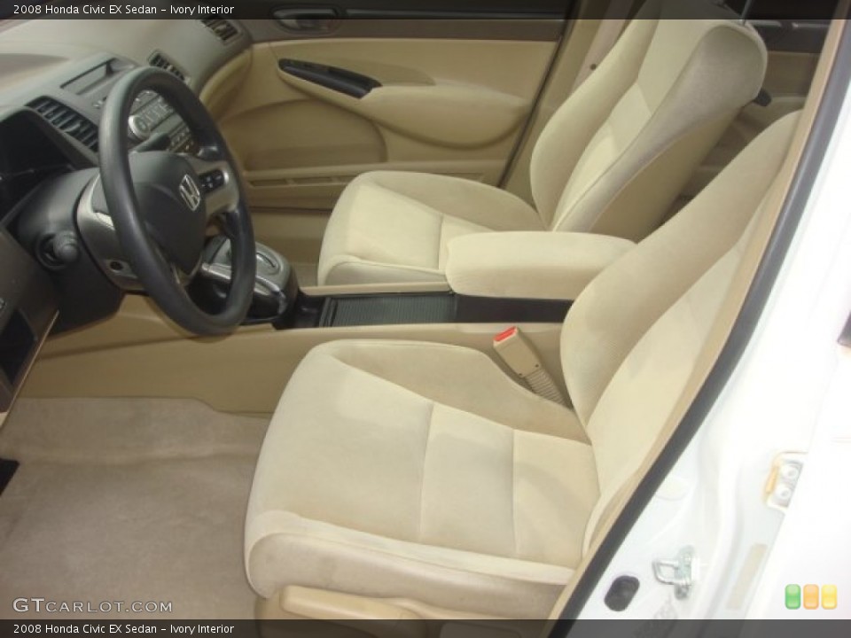 Ivory Interior Front Seat for the 2008 Honda Civic EX Sedan #77685054