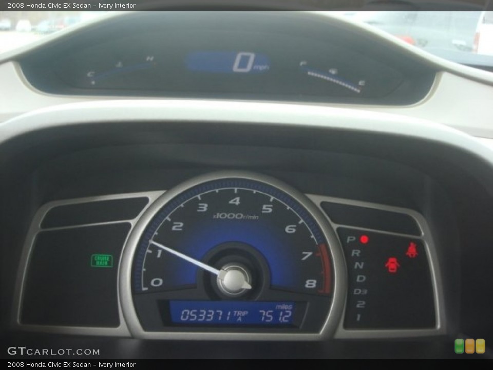Ivory Interior Gauges for the 2008 Honda Civic EX Sedan #77685231