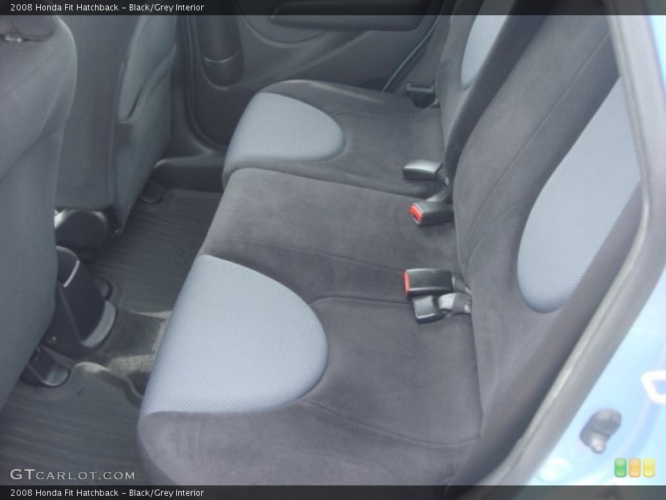 Black/Grey Interior Rear Seat for the 2008 Honda Fit Hatchback #77685668