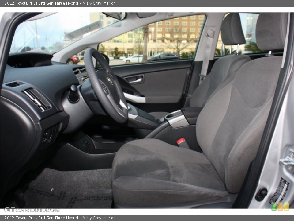 Misty Gray Interior Front Seat for the 2012 Toyota Prius 3rd Gen Three Hybrid #77685702