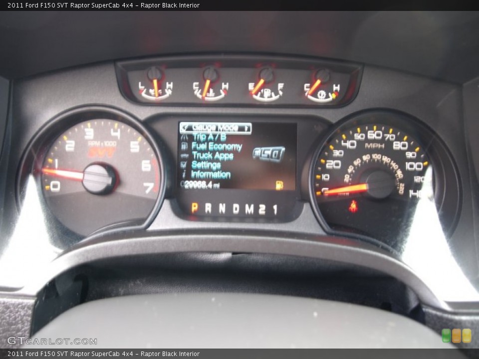 Raptor Black Interior Gauges for the 2011 Ford F150 SVT Raptor SuperCab 4x4 #77685924