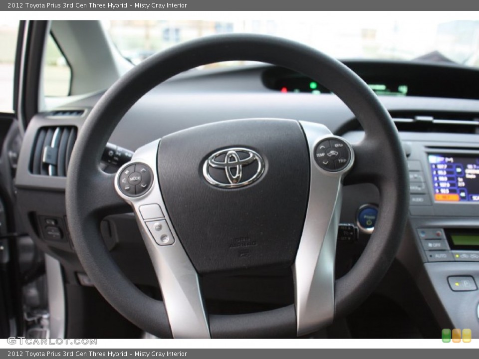 Misty Gray Interior Steering Wheel for the 2012 Toyota Prius 3rd Gen Three Hybrid #77685972