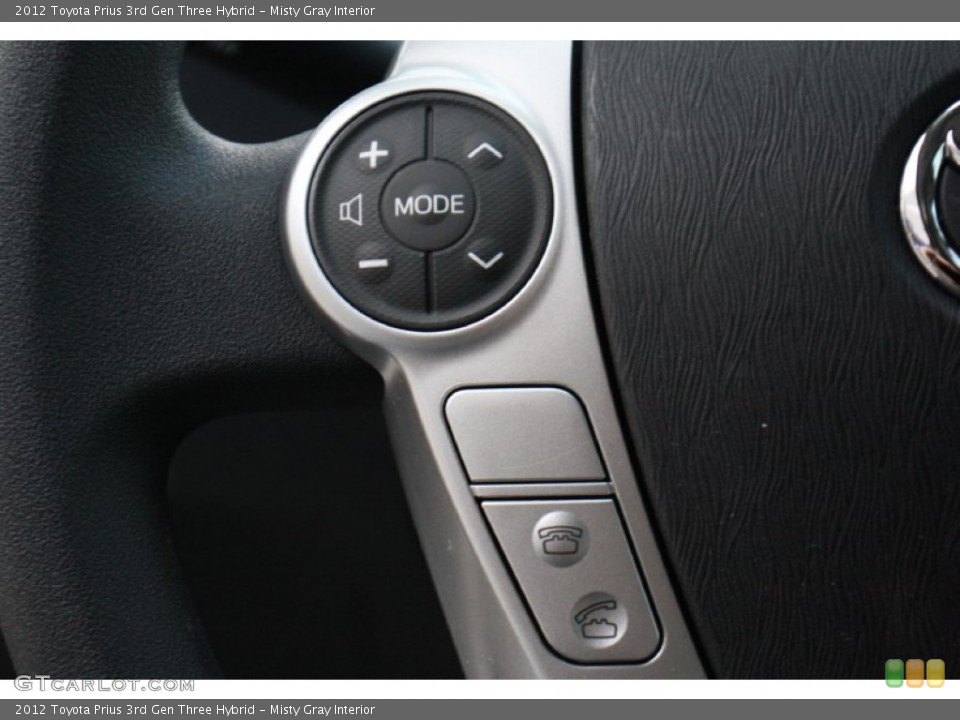 Misty Gray Interior Controls for the 2012 Toyota Prius 3rd Gen Three Hybrid #77686119