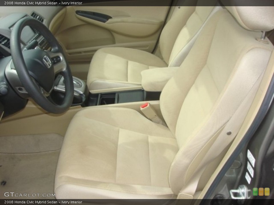 Ivory Interior Front Seat for the 2008 Honda Civic Hybrid Sedan #77686152