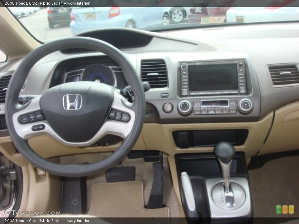 Ivory Interior Dashboard for the 2008 Honda Civic Hybrid Sedan #77686271