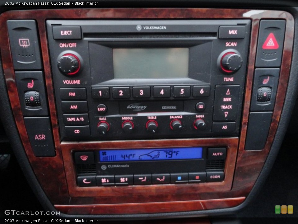 Black Interior Controls for the 2003 Volkswagen Passat GLX Sedan #77687373