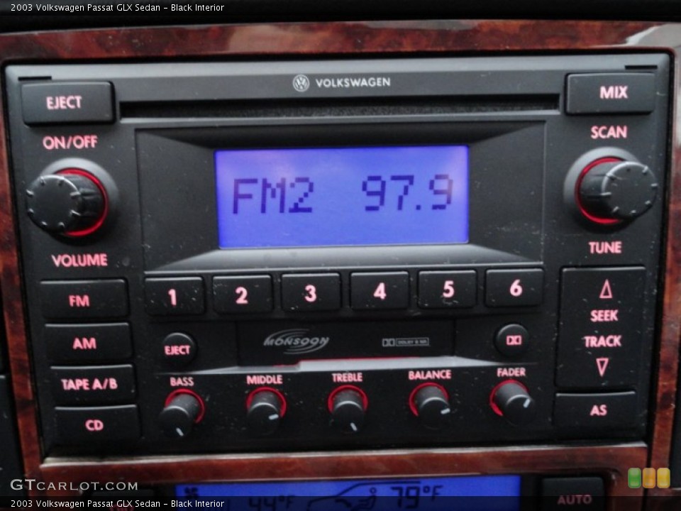 Black Interior Audio System for the 2003 Volkswagen Passat GLX Sedan #77687394