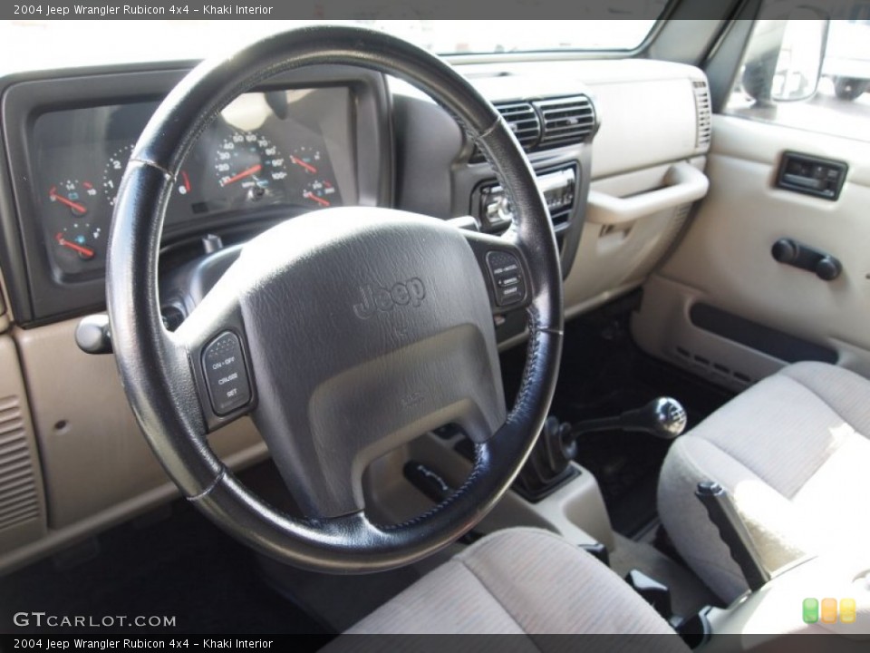 Khaki Interior Prime Interior for the 2004 Jeep Wrangler Rubicon 4x4 #77687466