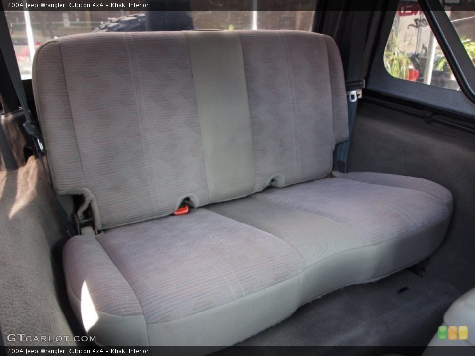 Khaki Interior Rear Seat for the 2004 Jeep Wrangler Rubicon 4x4 #77687557