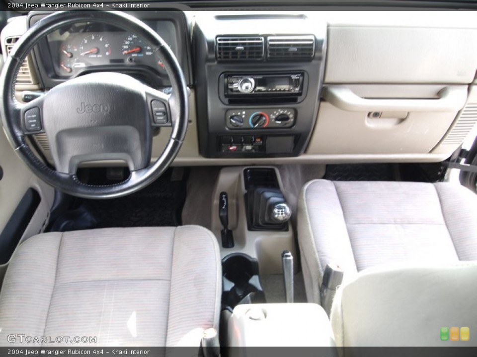 Khaki Interior Dashboard for the 2004 Jeep Wrangler Rubicon 4x4 #77687595