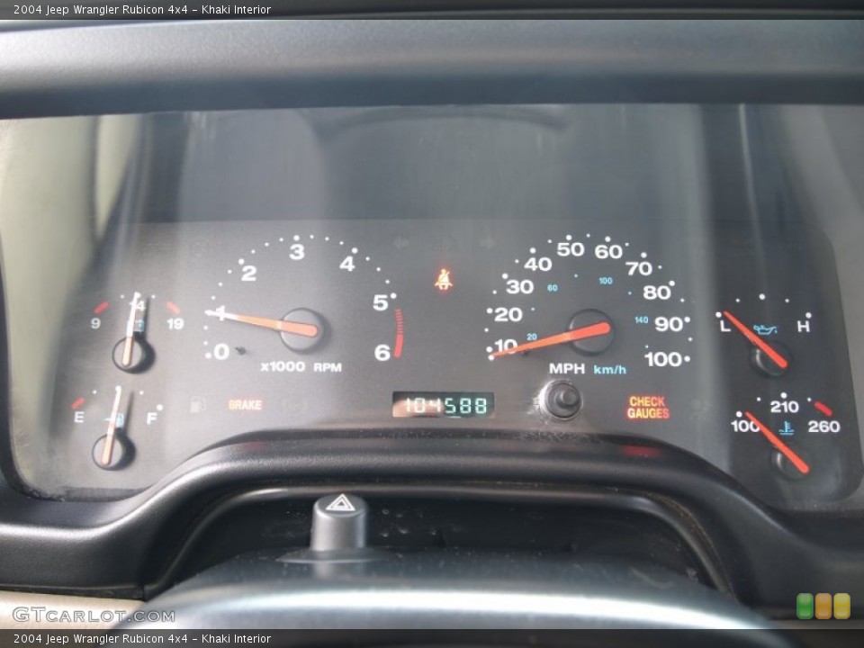 Khaki Interior Gauges for the 2004 Jeep Wrangler Rubicon 4x4 #77687685