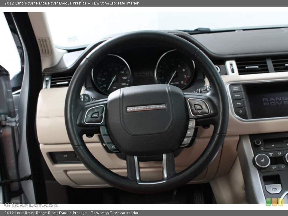Tan/Ivory/Espresso Interior Steering Wheel for the 2012 Land Rover Range Rover Evoque Prestige #77688570