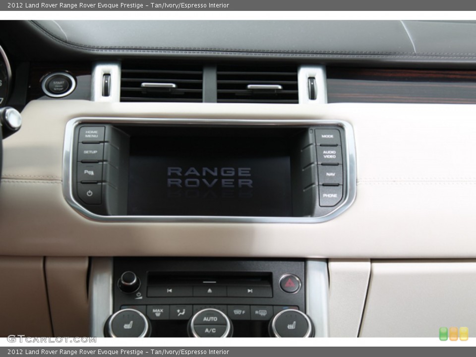 Tan/Ivory/Espresso Interior Controls for the 2012 Land Rover Range Rover Evoque Prestige #77688656
