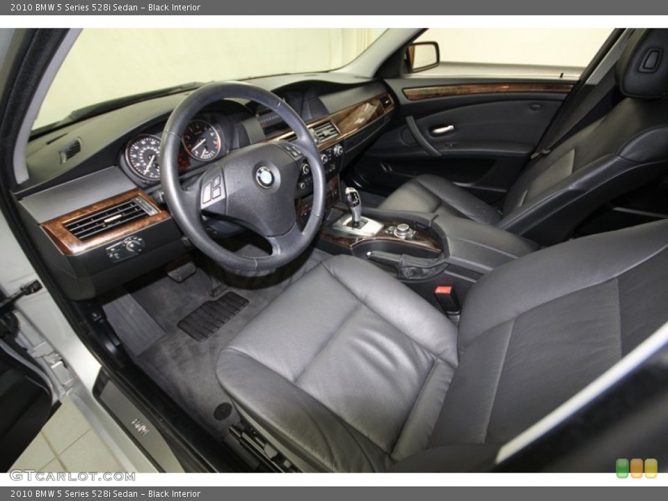 Black Interior Prime Interior for the 2010 BMW 5 Series 528i Sedan #77688681