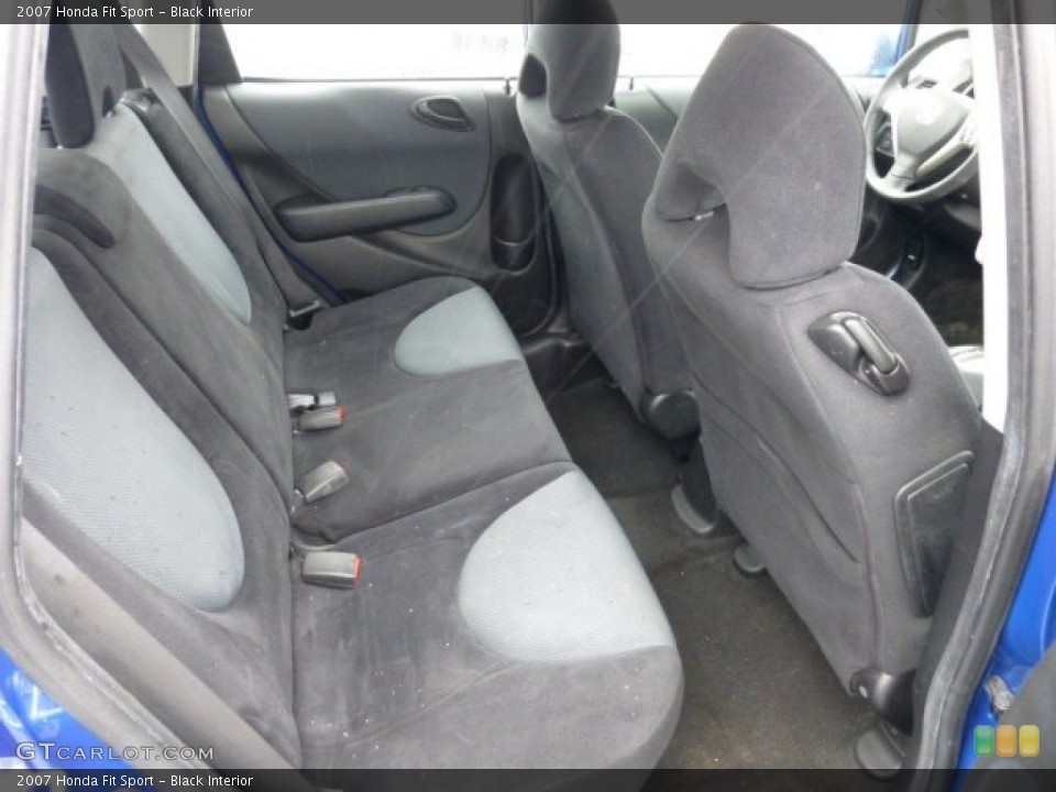 Black Interior Rear Seat for the 2007 Honda Fit Sport #77688822