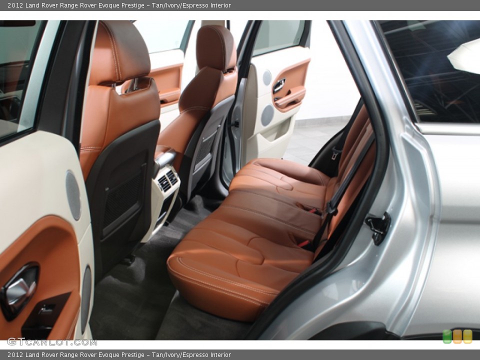 Tan/Ivory/Espresso Interior Rear Seat for the 2012 Land Rover Range Rover Evoque Prestige #77689404