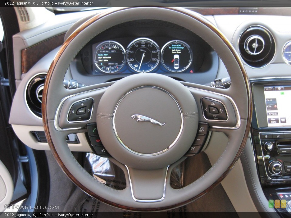 Ivory/Oyster Interior Steering Wheel for the 2012 Jaguar XJ XJL Portfolio #77689485