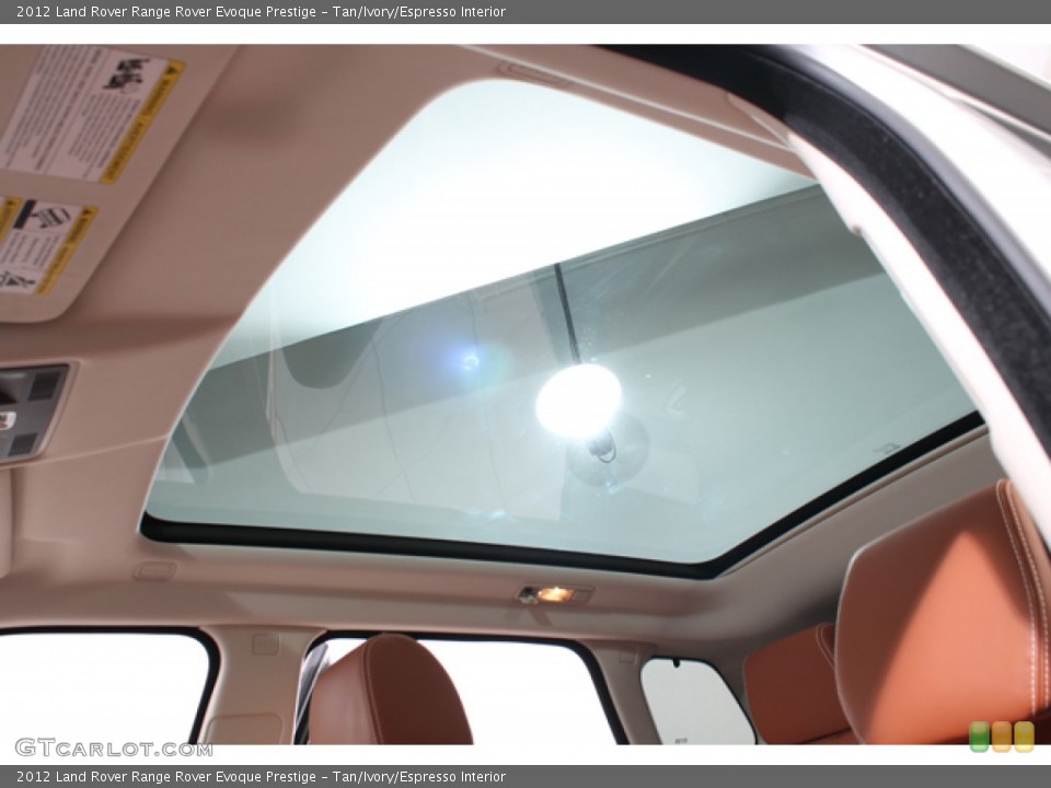 Tan/Ivory/Espresso Interior Sunroof for the 2012 Land Rover Range Rover Evoque Prestige #77689536