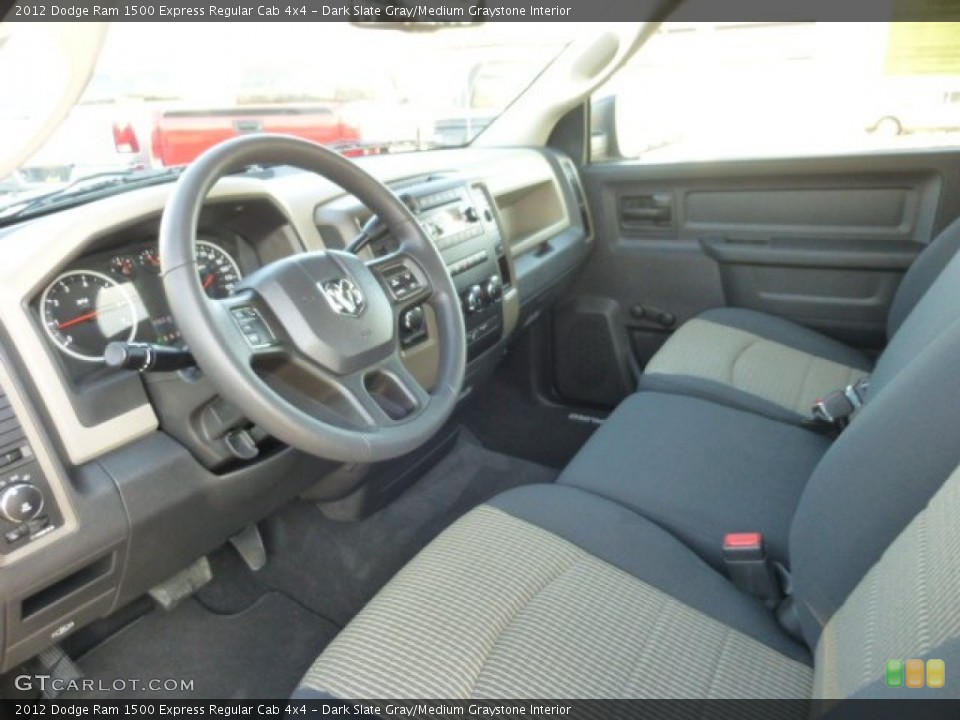 Dark Slate Gray/Medium Graystone Interior Prime Interior for the 2012 Dodge Ram 1500 Express Regular Cab 4x4 #77689614