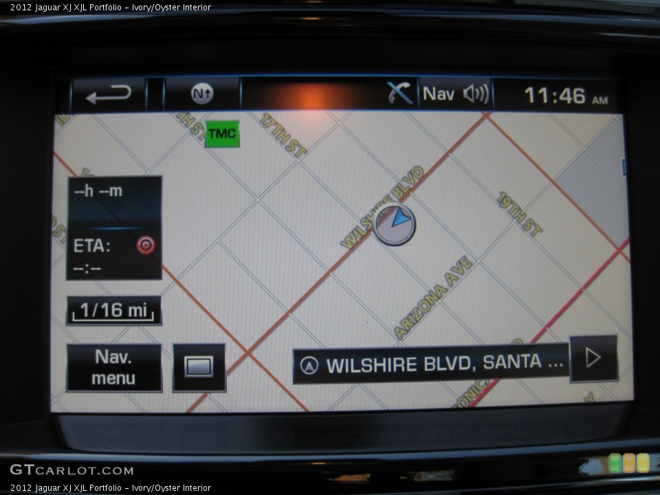 Ivory/Oyster Interior Navigation for the 2012 Jaguar XJ XJL Portfolio #77690046