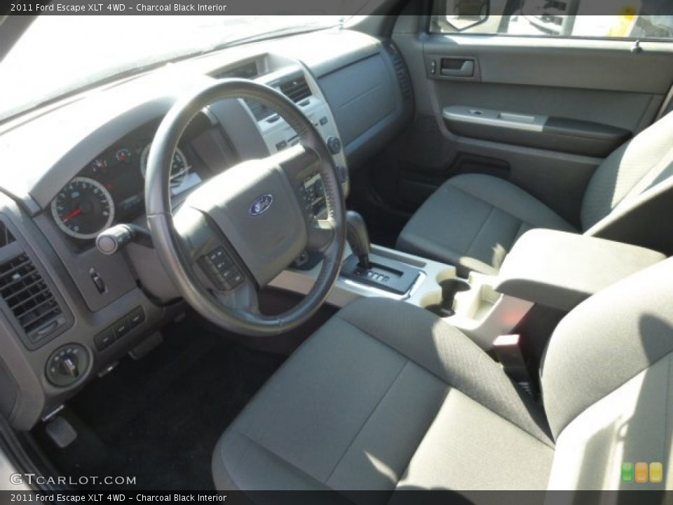 Charcoal Black Interior Prime Interior for the 2011 Ford Escape XLT 4WD #77691689