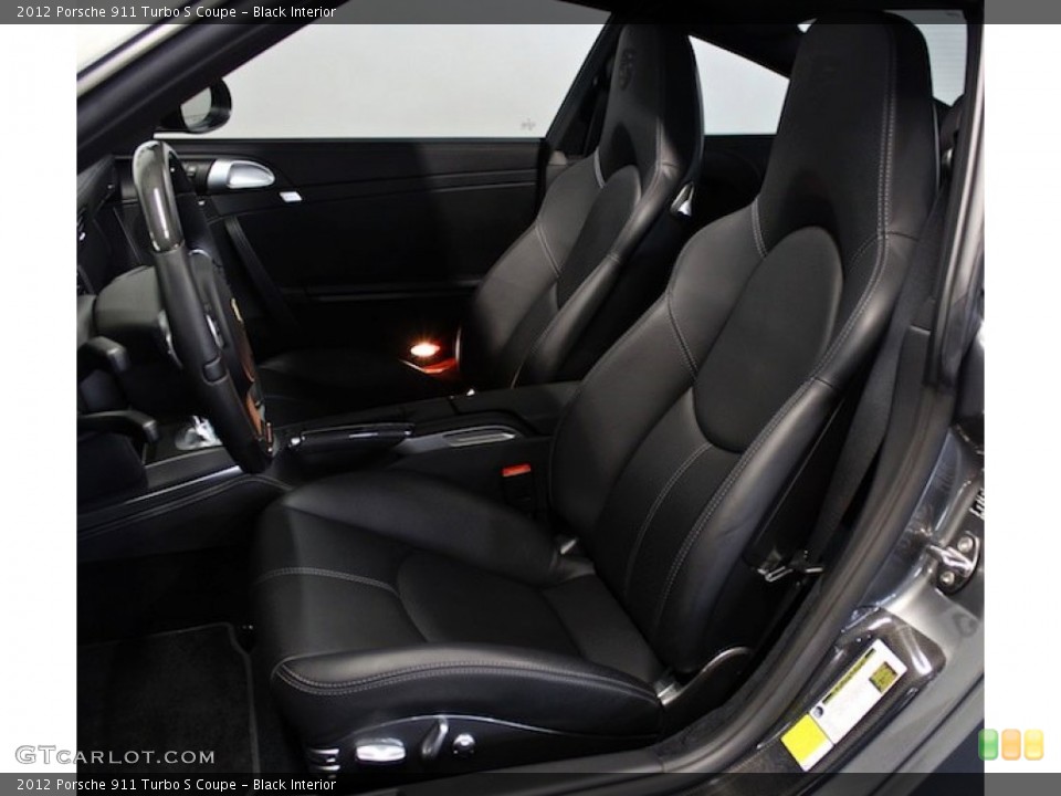 Black Interior Front Seat for the 2012 Porsche 911 Turbo S Coupe #77692164