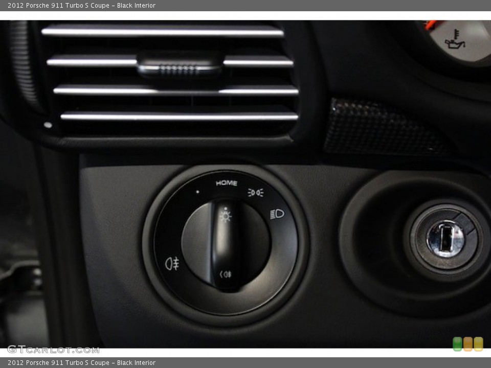 Black Interior Controls for the 2012 Porsche 911 Turbo S Coupe #77692311