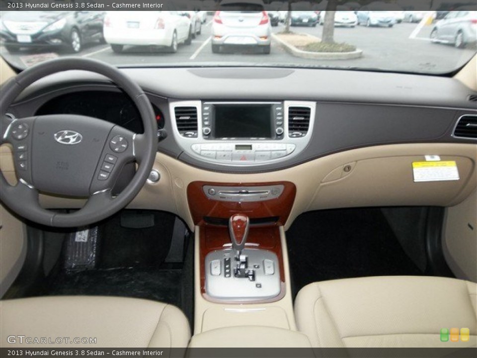 Cashmere Interior Dashboard for the 2013 Hyundai Genesis 3.8 Sedan #77692560