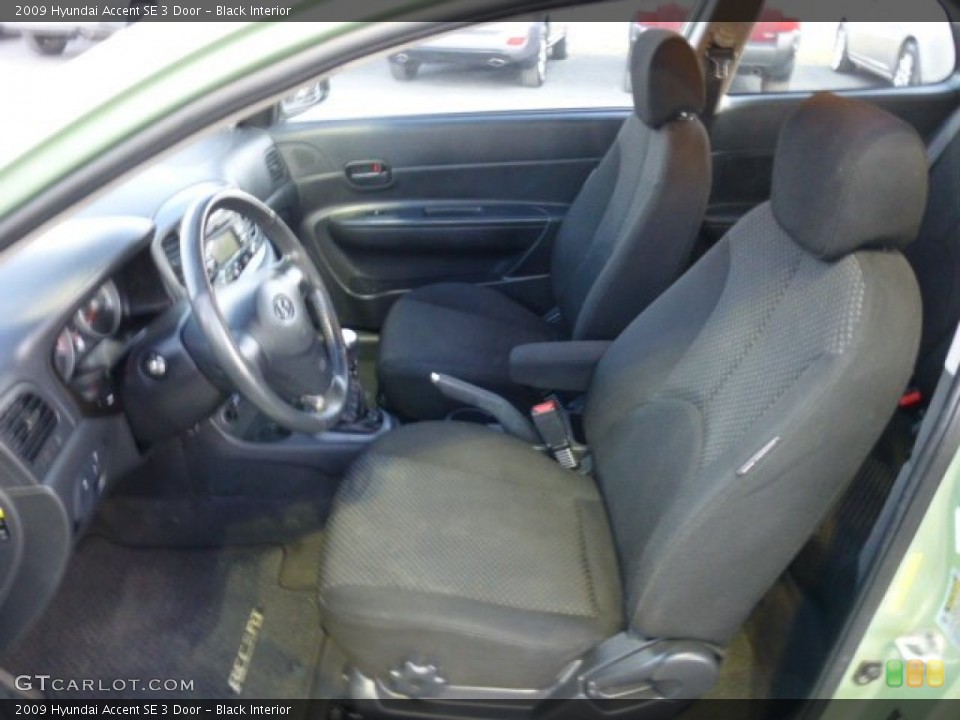 Black Interior Front Seat for the 2009 Hyundai Accent SE 3 Door #77694255
