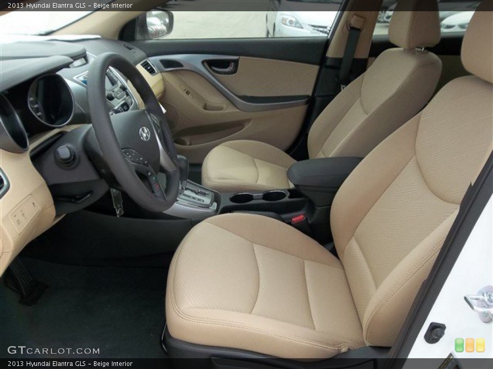Beige Interior Front Seat for the 2013 Hyundai Elantra GLS #77694294