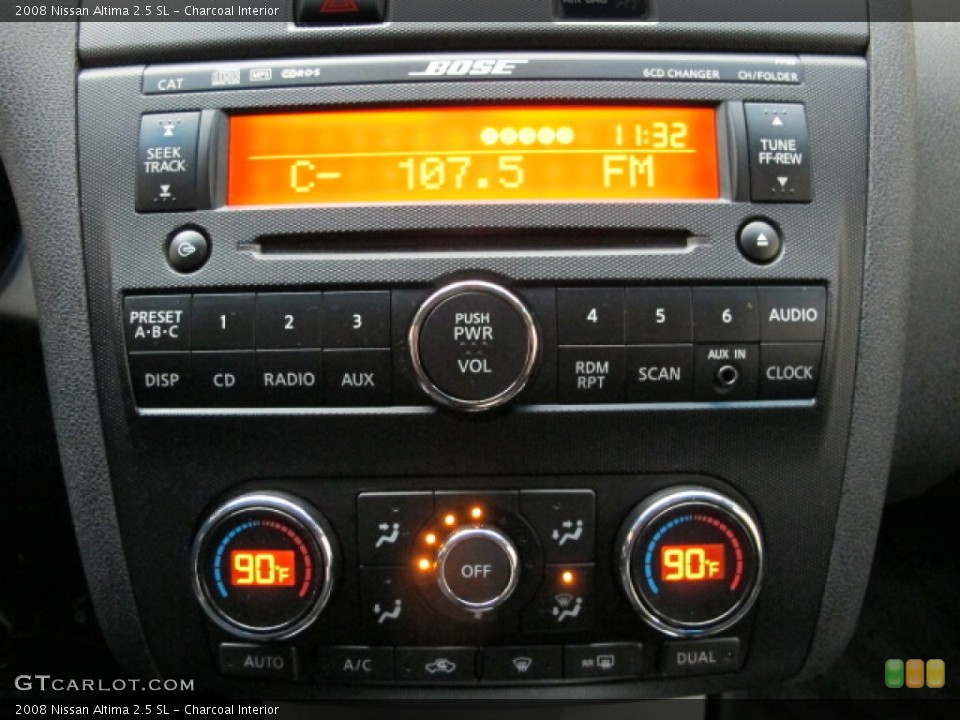 Charcoal Interior Controls for the 2008 Nissan Altima 2.5 SL #77694609