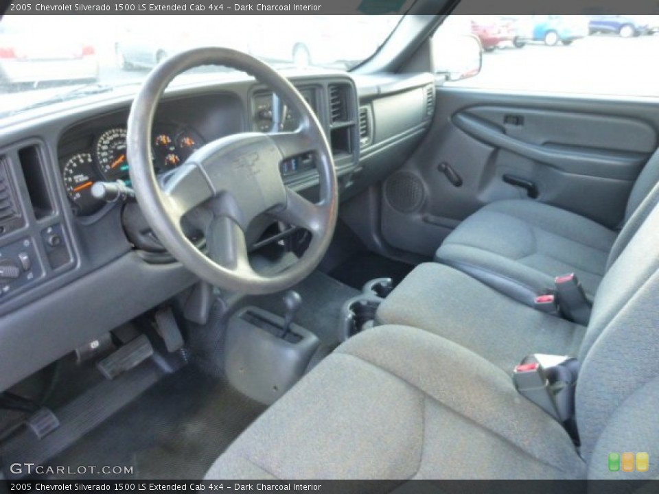 Dark Charcoal Interior Prime Interior for the 2005 Chevrolet Silverado 1500 LS Extended Cab 4x4 #77694648