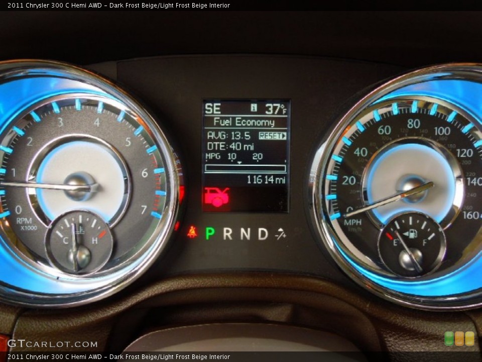 Dark Frost Beige/Light Frost Beige Interior Gauges for the 2011 Chrysler 300 C Hemi AWD #77695524