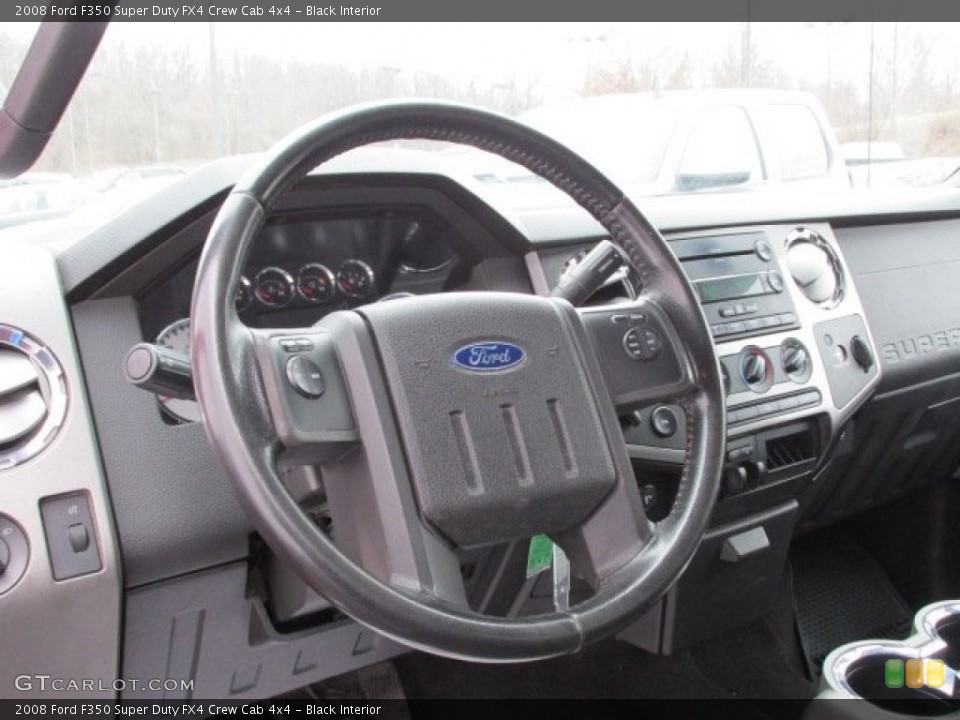 Black Interior Steering Wheel for the 2008 Ford F350 Super Duty FX4 Crew Cab 4x4 #77695746