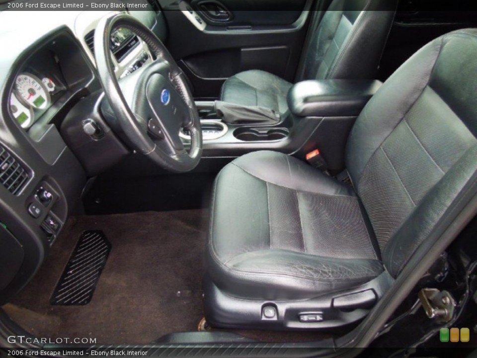 Ebony Black Interior Photo for the 2006 Ford Escape Limited #77695935