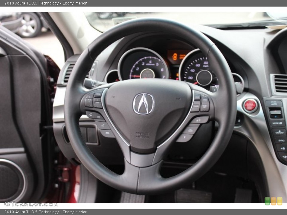 Ebony Interior Steering Wheel for the 2010 Acura TL 3.5 Technology #77695945