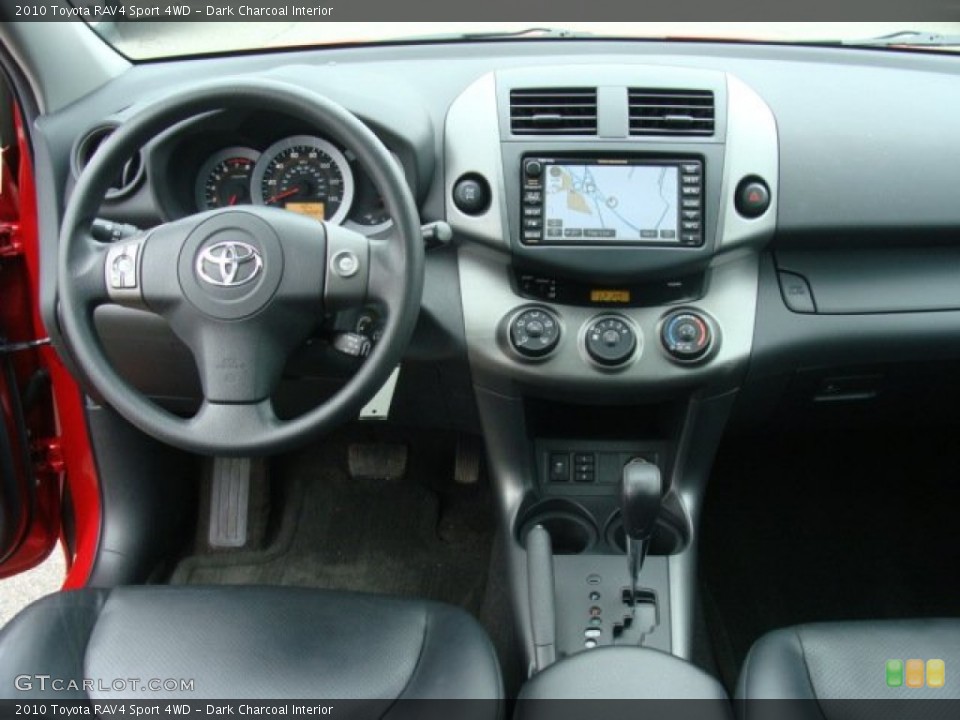 Dark Charcoal Interior Dashboard for the 2010 Toyota RAV4 Sport 4WD #77695958