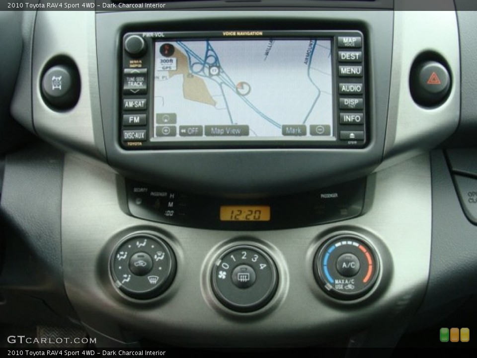 Dark Charcoal Interior Controls for the 2010 Toyota RAV4 Sport 4WD #77696003
